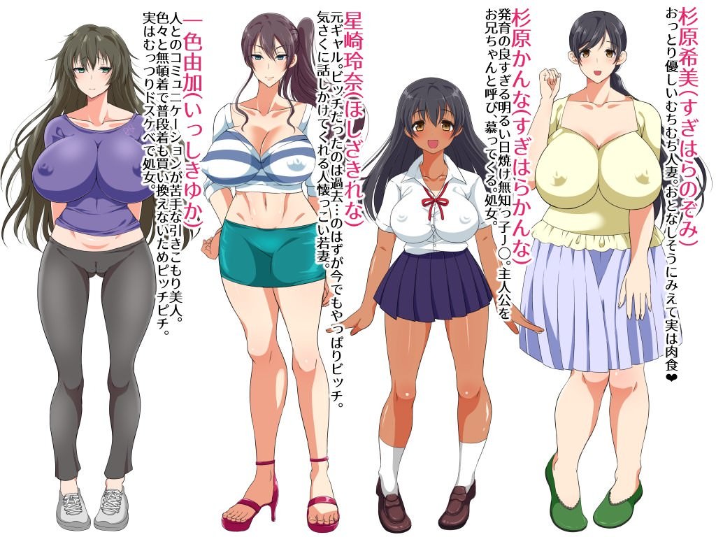 これからハメまくることになる4人のヒロインを紹介